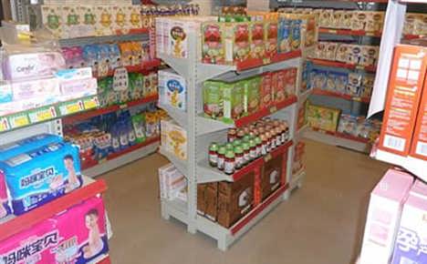 霸州勝利金屬制品廠 專(zhuān)業(yè)打造單面背網(wǎng)超市貨架與商場(chǎng)觸摸屏一體化解決方案